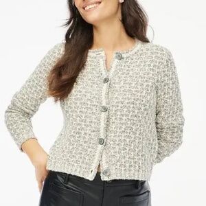 J Crew Factory Tweed Cardigan Sweater Lady Jacket NWT